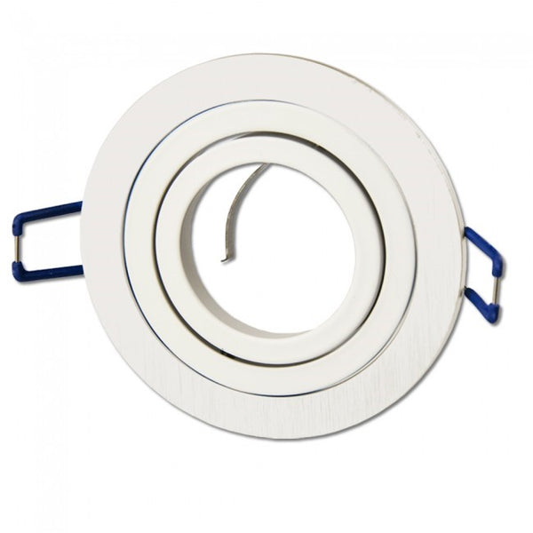 White Round Fixture, Triple Ring, 3" Cut Out