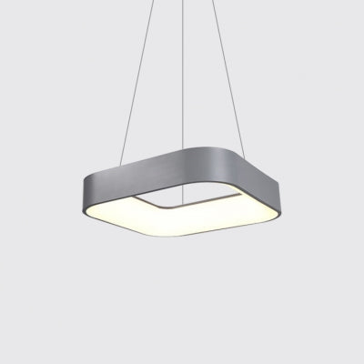 LED Gray Square Modern Pendant Lamp