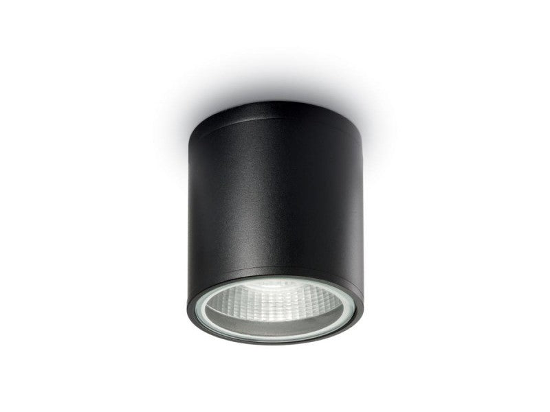 Flush Mount, Black Round, E27 Lamp Holder